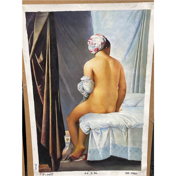 Woman in Towel Paint on Canvas 24 X 36