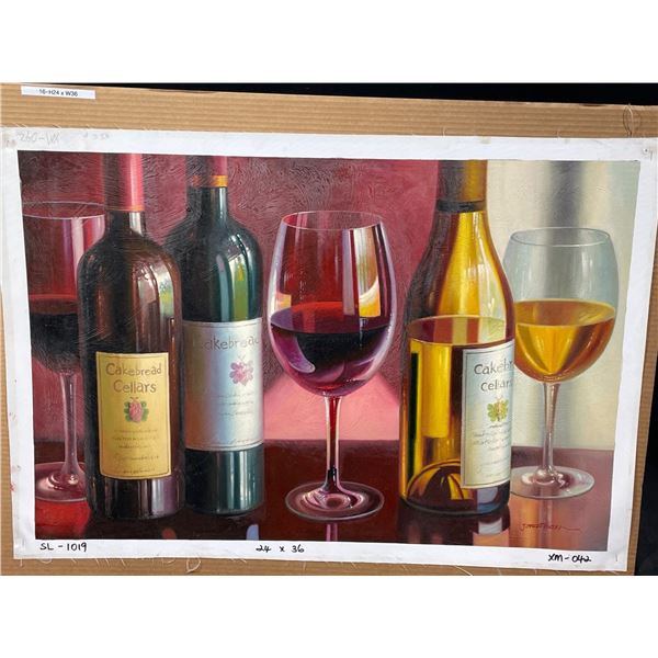 Wine Tasting Paint on Canvas 24 X 36