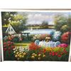 Image 1 : Gated Garden by Pond Paint on Canvas 30 X 40