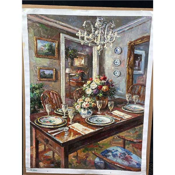 Dinning Room Oil on Canvas 30 X 40