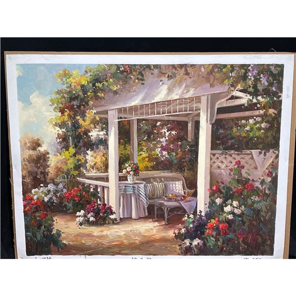 Garden Patio Paint on Canvas 30 X 40