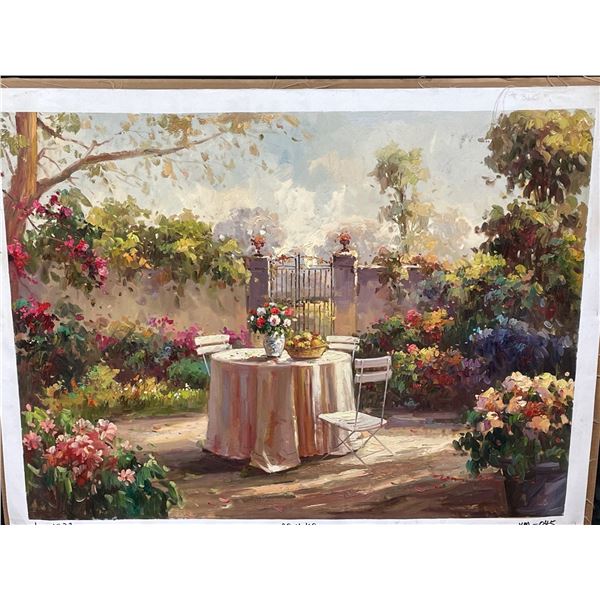 Patio in Garden Oil on Canvas 30 X 40
