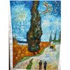 Image 1 : Van Gogh styled trail Oil on Canvas 24 X 36