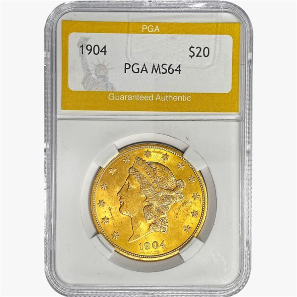 1904 $20 Gold Double Eagle PGA MS64