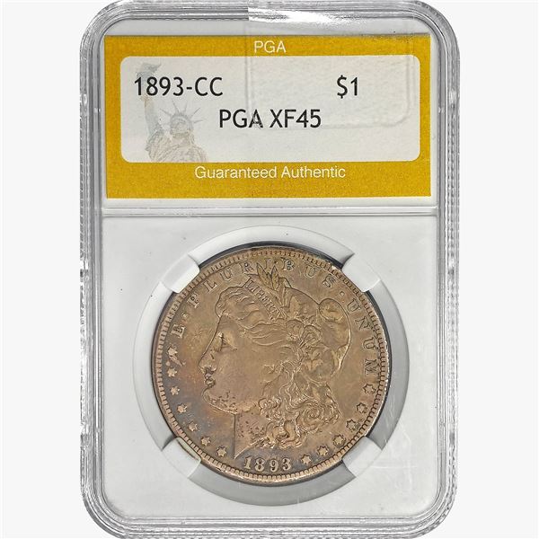 1893-CC Morgan Silver Dollar PGA XF45