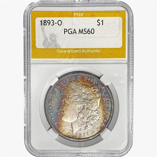 1893-O Morgan Silver Dollar PGA MS60