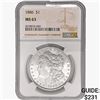 Image 1 : 1886 Morgan Silver Dollar NGC MS63