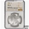 Image 1 : 1886 Morgan Silver Dollar NGC MS63