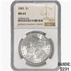 Image 1 : 1885 Morgan Silver Dollar NGC MS63