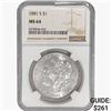 Image 1 : 1881-S Morgan Silver Dollar NGC MS64