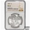 Image 1 : 1885 Morgan Silver Dollar NGC MS63