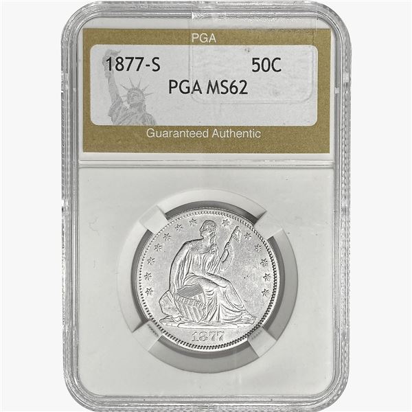 1877-S Seated Liberty Half Dollar PGA MS62
