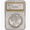 Image 1 : 1882-CC Morgan Silver Dollar PGA MS64+