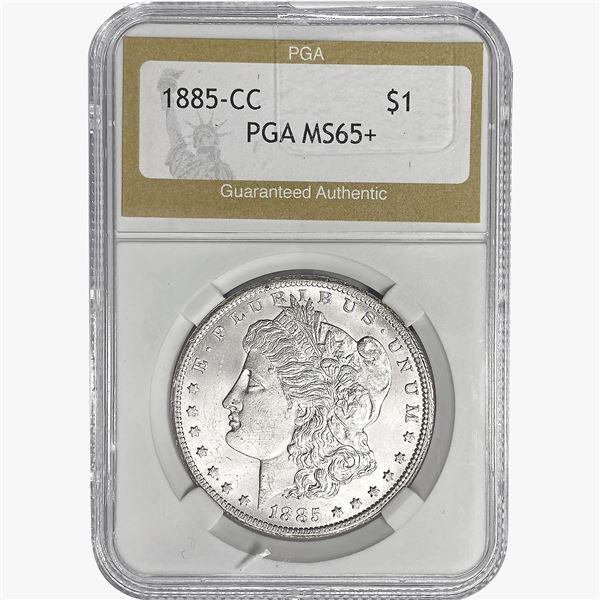 1885-CC Morgan Silver Dollar PGA MS65+