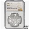 Image 1 : 1881-S Morgan Silver Dollar NGC MS66
