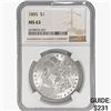 Image 1 : 1885 Morgan Silver Dollar NGC MS63