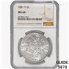 Image 1 : 1881-S Morgan Silver Dollar NGC MS66