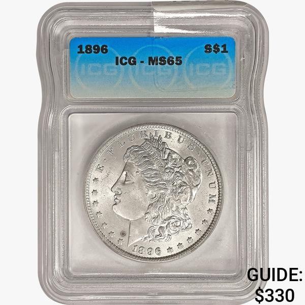 1896 Morgan Silver Dollar ICG MS65