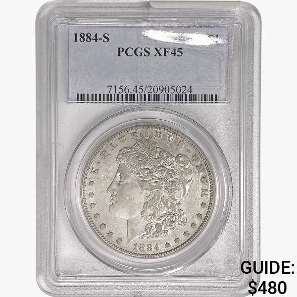 1884-S Morgan Silver Dollar PCGS XF45