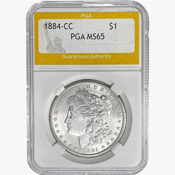 1884-CC Morgan Silver Dollar PGA MS65