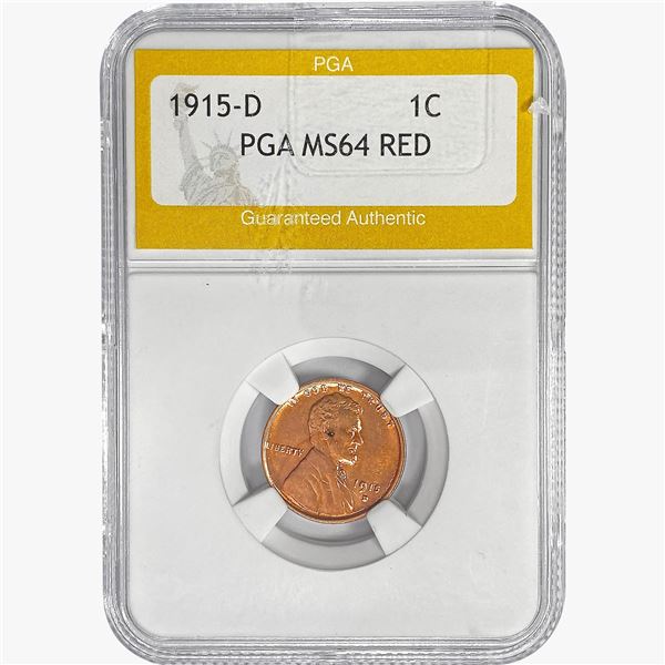 1915-D Wheat Cent PGA MS64 RED