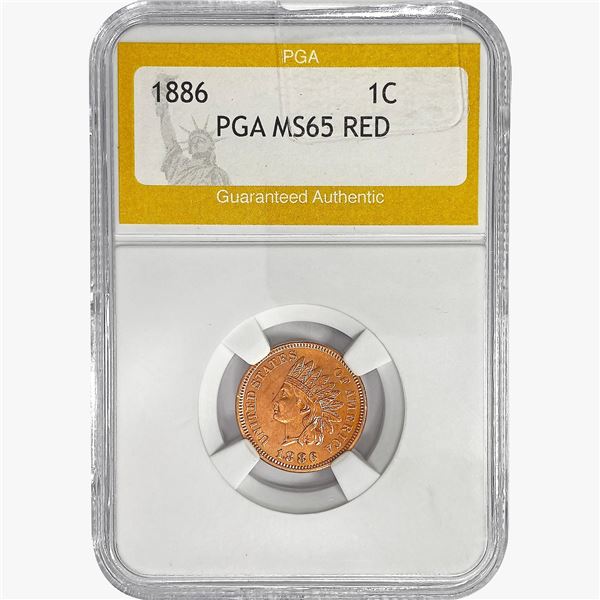 1886 Indian Head Cent PGA MS65 RED