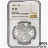 Image 1 : 1881-S Morgan Silver Dollar NGC MS65