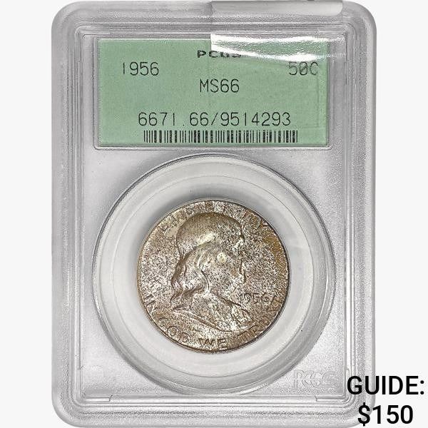 1956 Franklin Half Dollar PCGS MS66