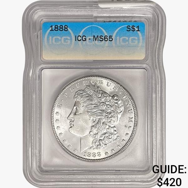 1888 Morgan Silver Dollar ICG MS65