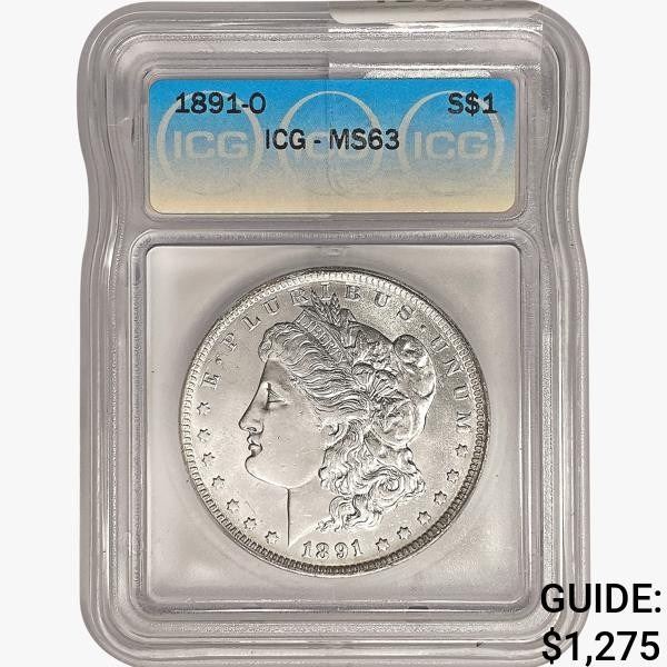 1891-O Morgan Silver Dollar ICG MS63