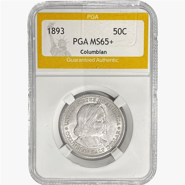 1893 Columbia Half Dollar PGA MS65+