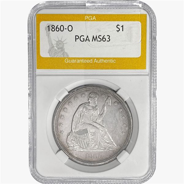 1860-O Silver Trade Dollar PGA MS63
