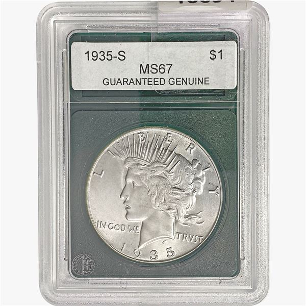 1935-S Silver Peace Dollar GG MS67