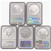 Image 2 : [5] 1993-2011 Silver Eagle NGC MS69