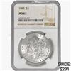 Image 1 : 1885 Morgan Silver Dollar NGC MS63