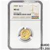 Image 1 : 1929 $2.50 Gold Quarter Eagle NGC MS62