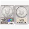 Image 2 : [2] 2004 & 2017 Silver Eagle ANACS/PCGS SP/MS69/70