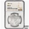 Image 1 : 1881-S Morgan Silver Dollar NGC MS64
