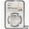 Image 1 : 1923-D Silver Peace Dollar NGC MS61