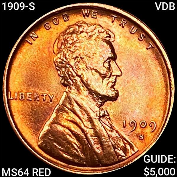 1909-S VDB Wheat Cent CHOICE BU RD