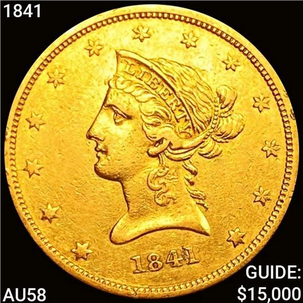1841 $10 Gold Eagle CHOICE AU