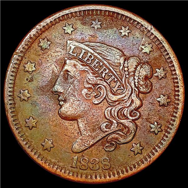 1838 Braided Hair Large Cent CLOSELY UNCIRCULATED