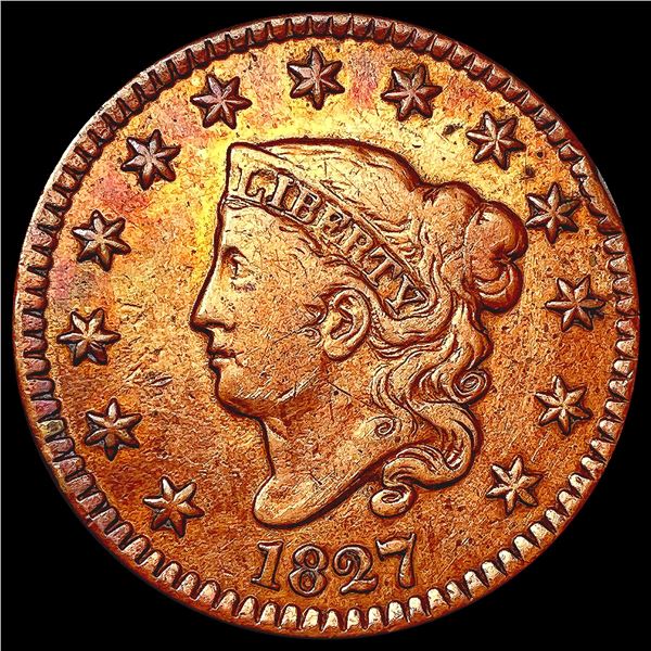 1827 Coronet Head Large Cent CLOSELY UNCIRCULATED