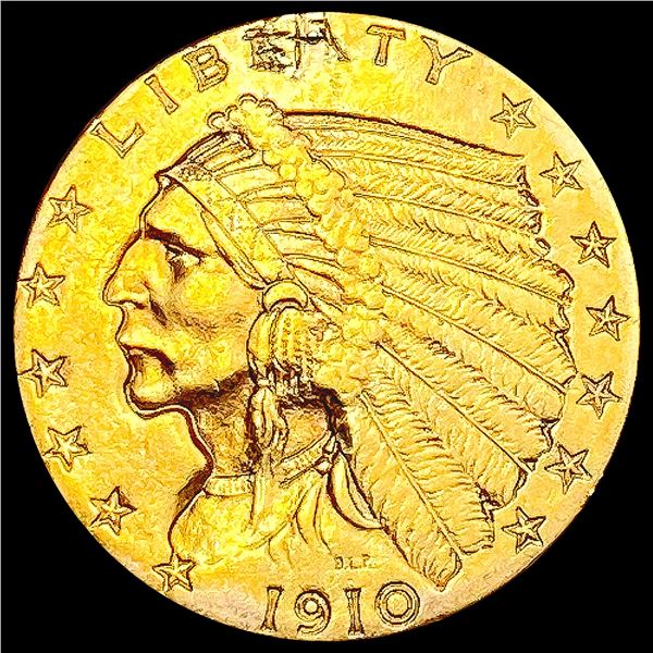 1910 $2.50 Gold Quarter Eagle CHOICE AU