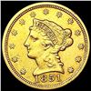 Image 1 : 1851 $2.50 Gold Quarter Eagle NEARLY UNCIRCULATED