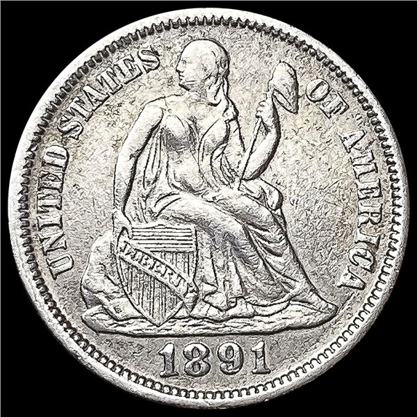 1891-O Seated Liberty Dime CLOSELY UNCIRCULATED