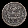 Image 2 : 1851 Braided Hair Half Cent CLOSELY UNCIRCULATED