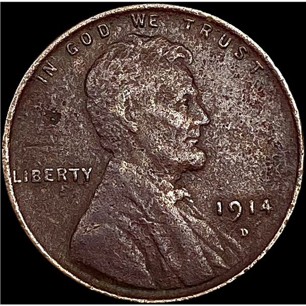 1914-D Wheat Cent LIGHTLY CIRCULATED