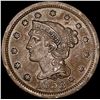 Image 1 : 1853 Braided Hair Large Cent CLOSELY UNCIRCULATED