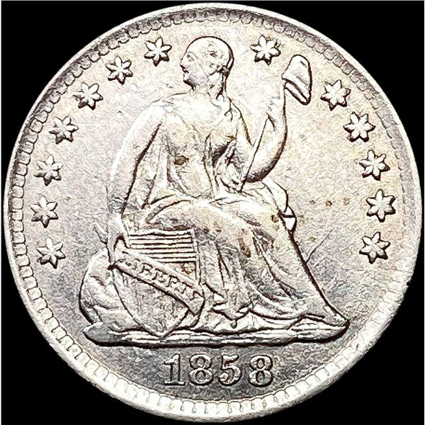 1858 Seated Liberty Half Dime CLOSELY UNCIRCULATED